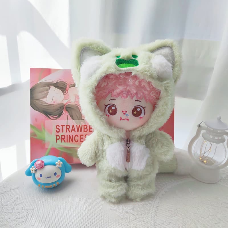 【15cm】ぬいぐるみ服 もこもこ動物きぐるみ・ぼうし