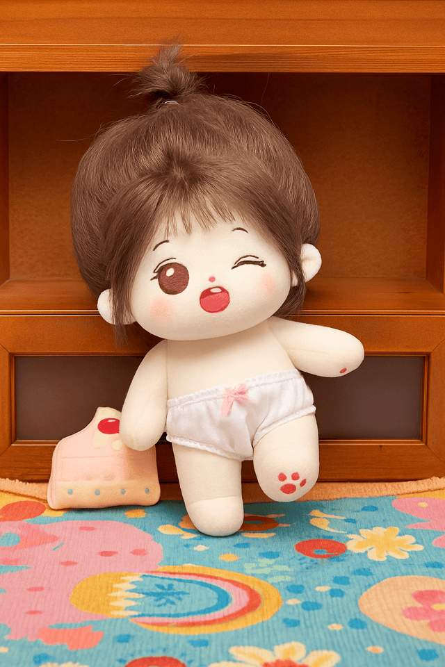 ぬいぐるみ服 可愛い下着風レース付きリボンパンツセット