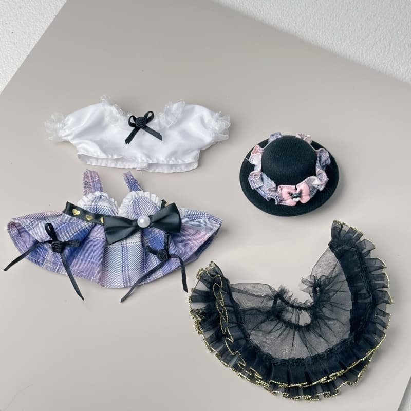 【20cm】ぬいぐるみ服 ロリータ風発表会ワンピース