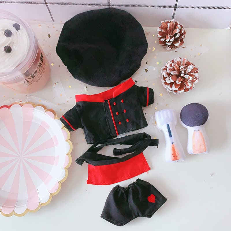 【20cm】ぬいぐるみ服 料理人エプロン