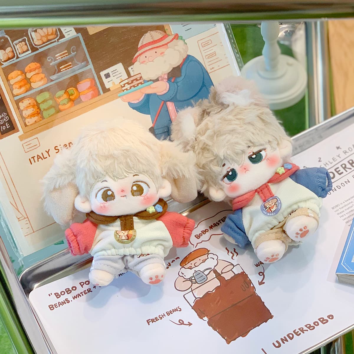 【10cm・20cm】ぬいぐるみ服 スナック双子パーカー