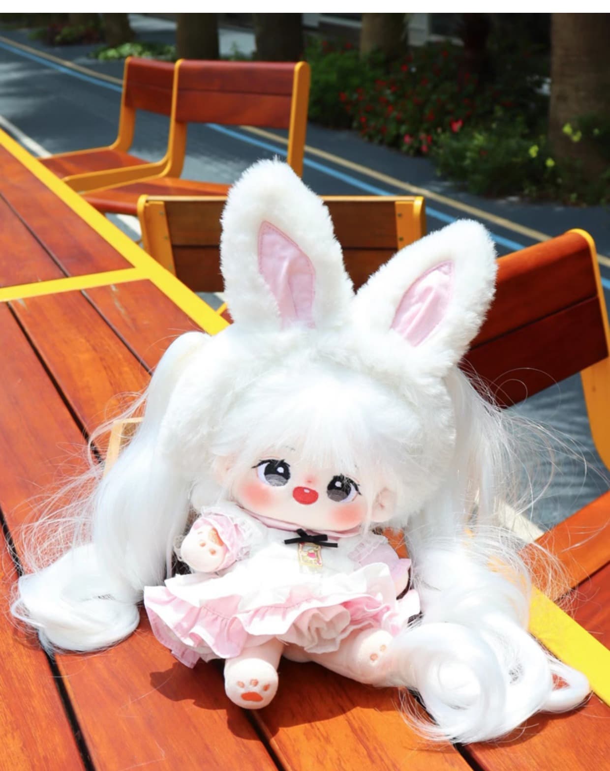 【20cm】ぬいぐるみ服 ぬいぐるみ服 もふもふうさぎ帽子コスチューム