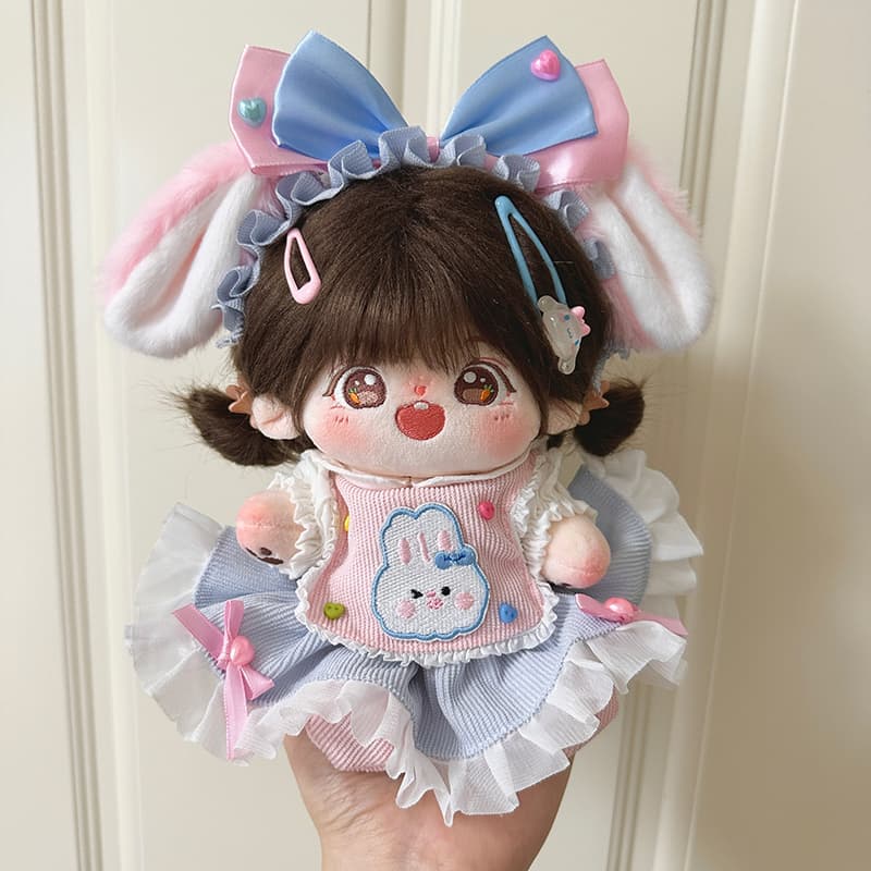 【10cm/20cm】ぬいぐるみ服 ミルキーうさ耳ワンピース