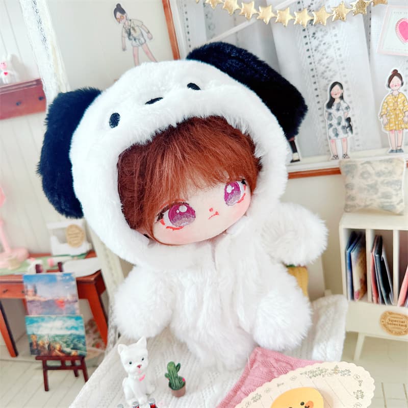 【20cm】ぬいぐるみ服 もこもこ子犬ぐるみ