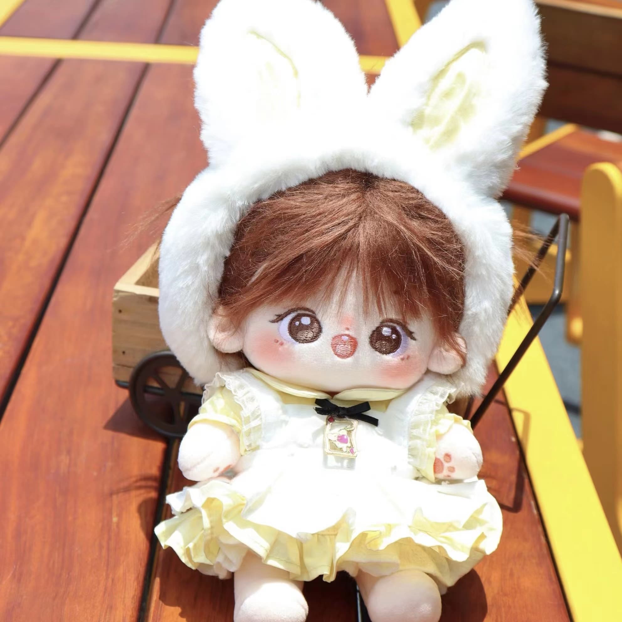 【20cm】ぬいぐるみ服 ぬいぐるみ服 もふもふうさぎ帽子コスチューム