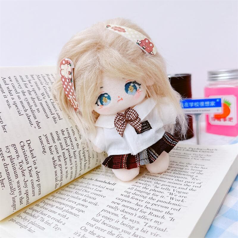 【10cm/20cm】ぬいぐるみ服 赤チェック制服