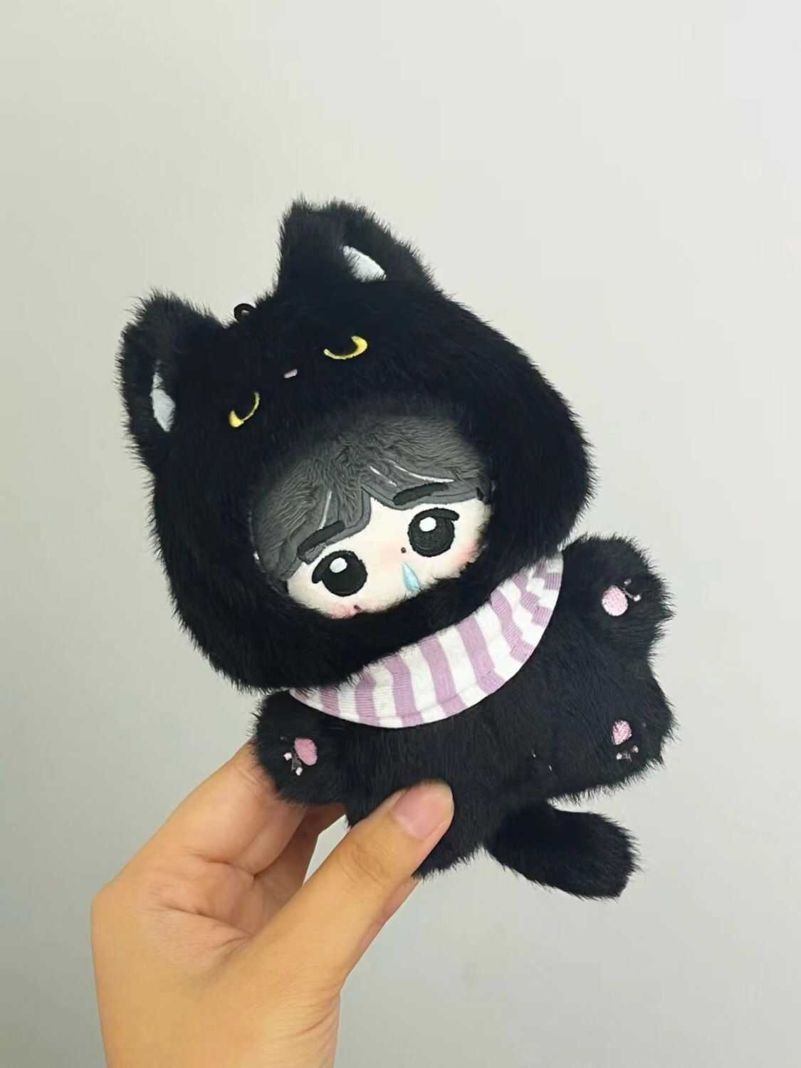 【10cm】ぬいぐるみ服 アニマルぐるみ　（きつね・オオカミ・トラ・パンダ・黒猫）