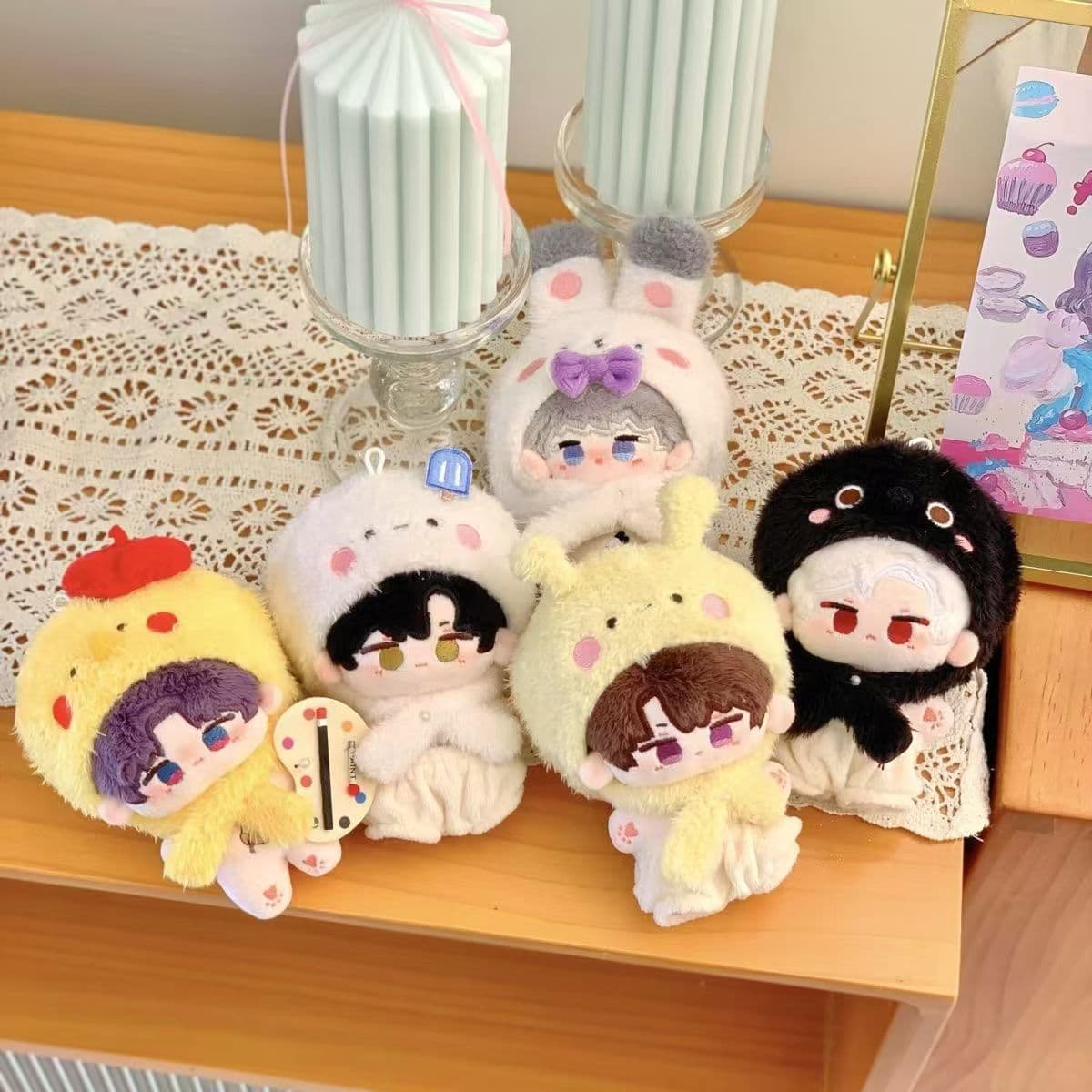 【10cm】ぬいぐるみ服 キャラクターなりきりフード　エイリアン・雪だるま・カラス・うさぎ・アヒル