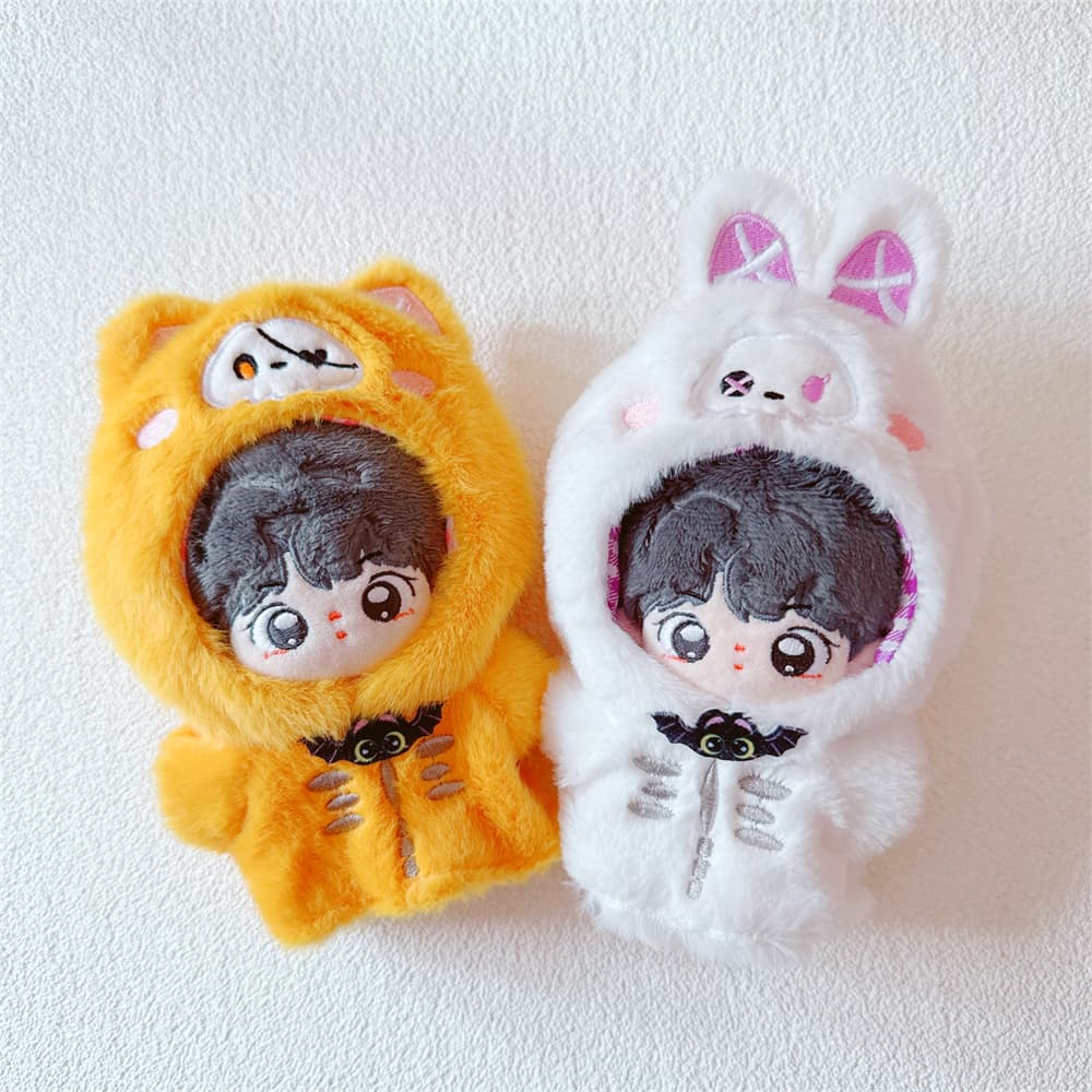 【10cm】ぬいぐるみ服　ハロウィンうさぎ・きつねパーカー