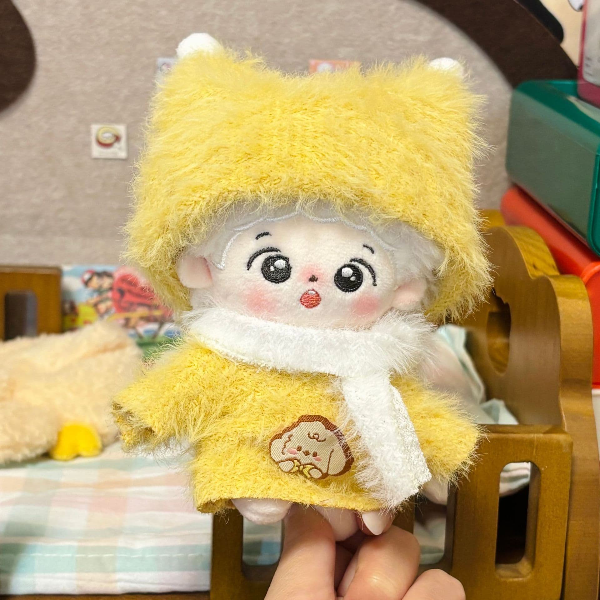 【10cm】ぬいぐるみ服 ぬいぐるみ服 もこもこ冬帽子セット