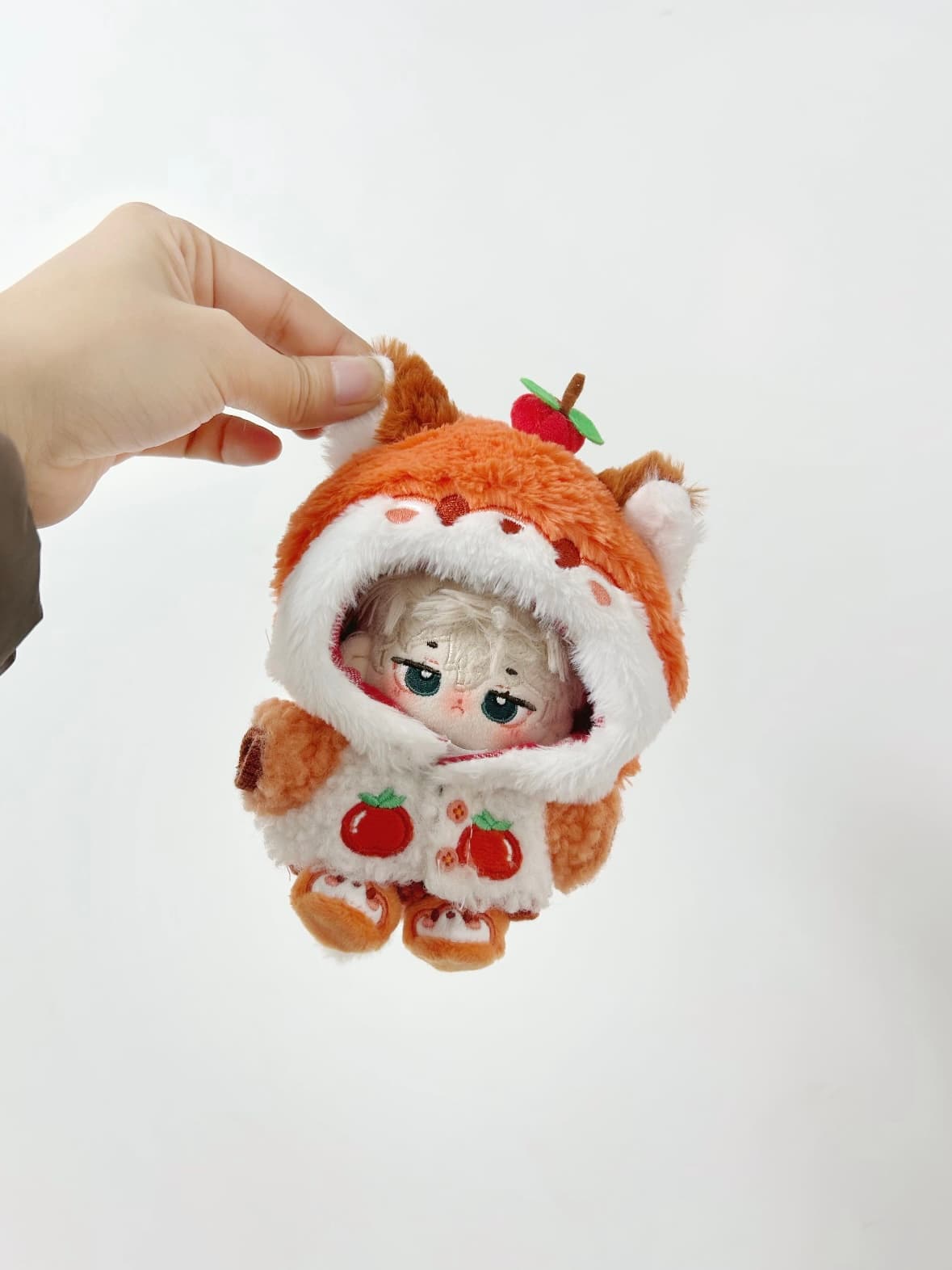 【10cm】ぬいぐるみ服 もぐもぐりんごキツネ