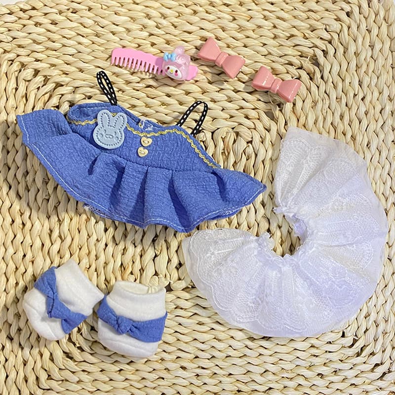 ぬいぐるみ服 ふんわりフリル重ね着ワンピース