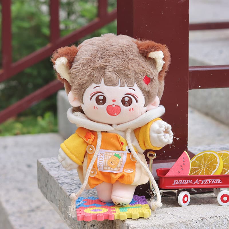 【20cm】ぬいぐるみ服 パインオーバーオール