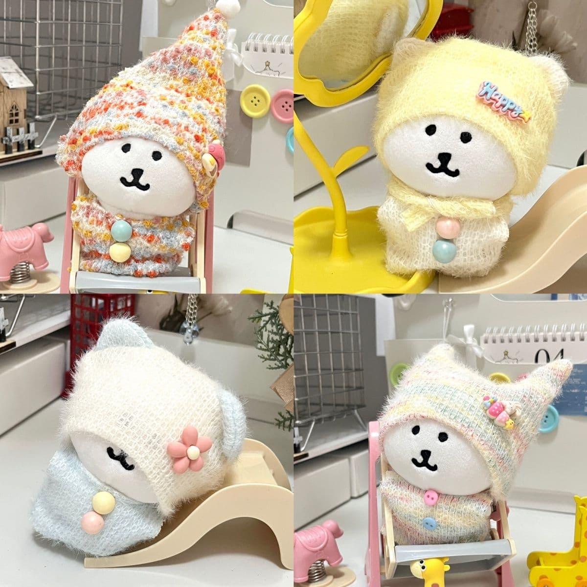 【10cm】ぬいぐるみ服 韓国風手編みニット