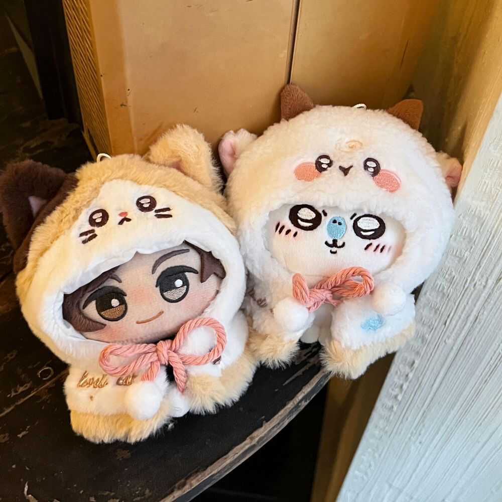【10cm】ぬいぐるみ服 ねこ・ヒツジマント
