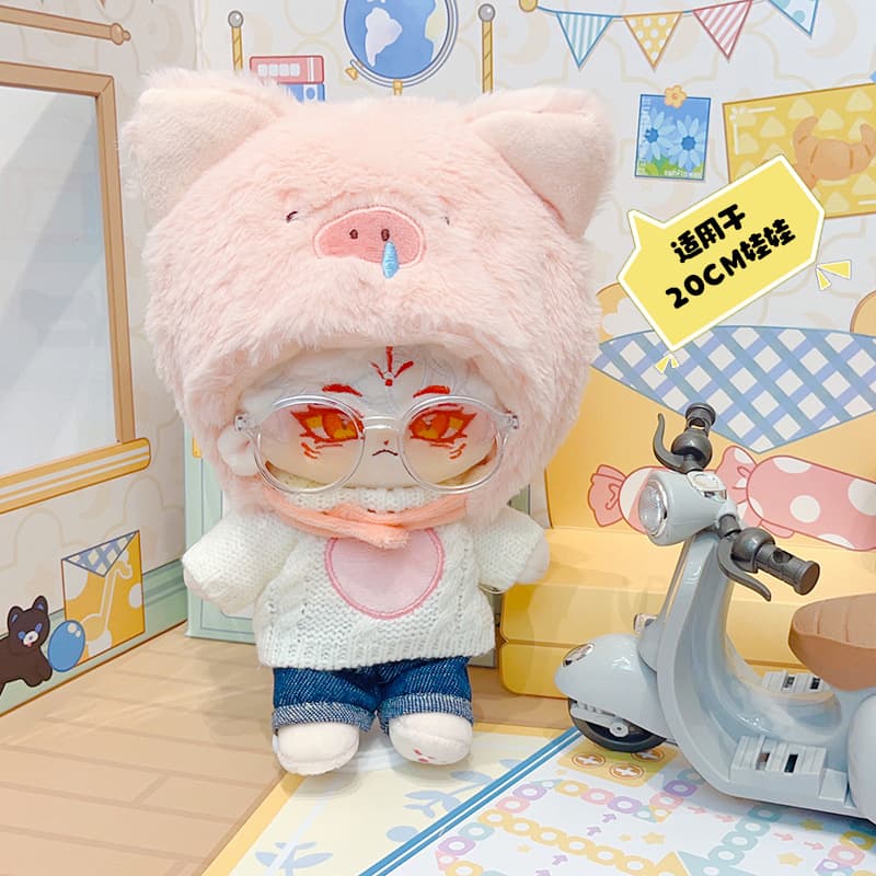 【15cm】ぬいぐるみ服 もこもこ動物きぐるみ・ぼうし