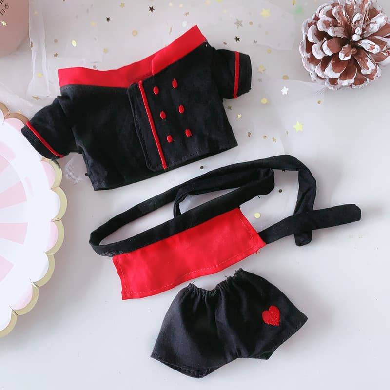 【20cm】ぬいぐるみ服 料理人エプロン