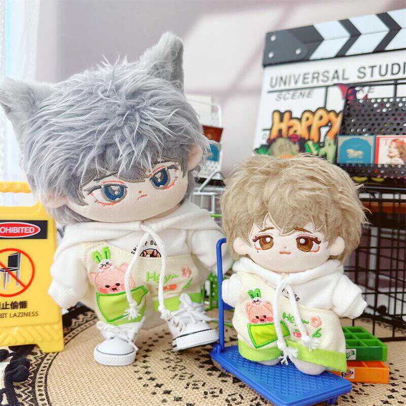 【10cm/20cm】ぬいぐるみ服 うさくまポケット付きオーバーオール