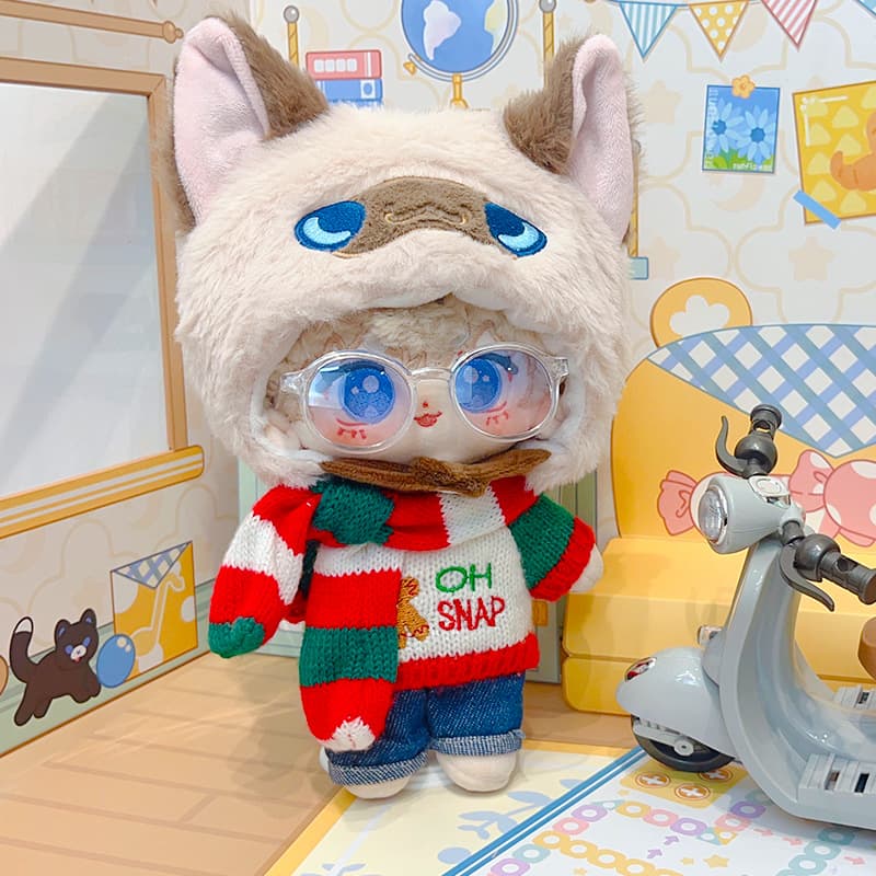 【15cm】ぬいぐるみ服 もこもこ動物きぐるみ・ぼうし