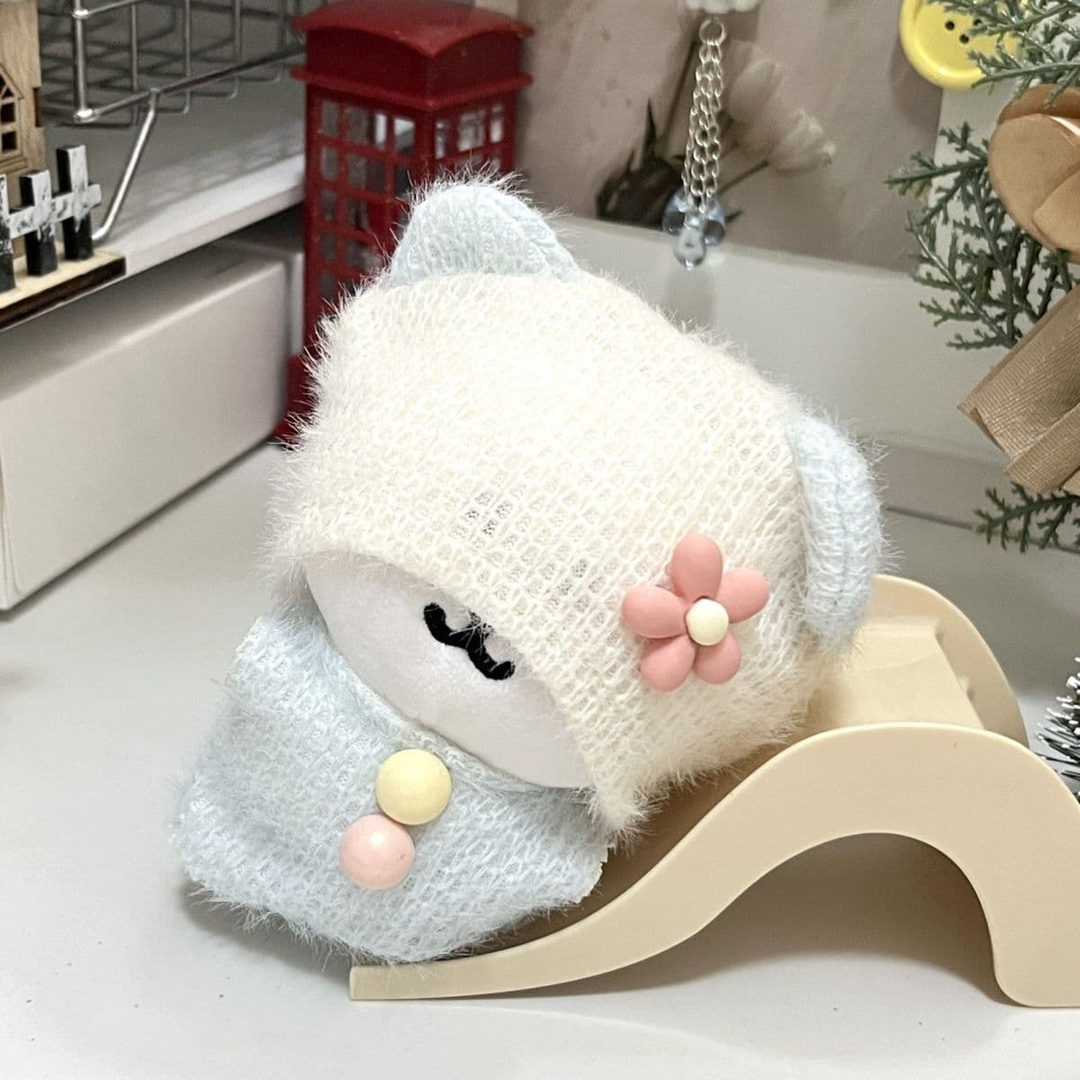 【10cm】ぬいぐるみ服 韓国風手編みニット