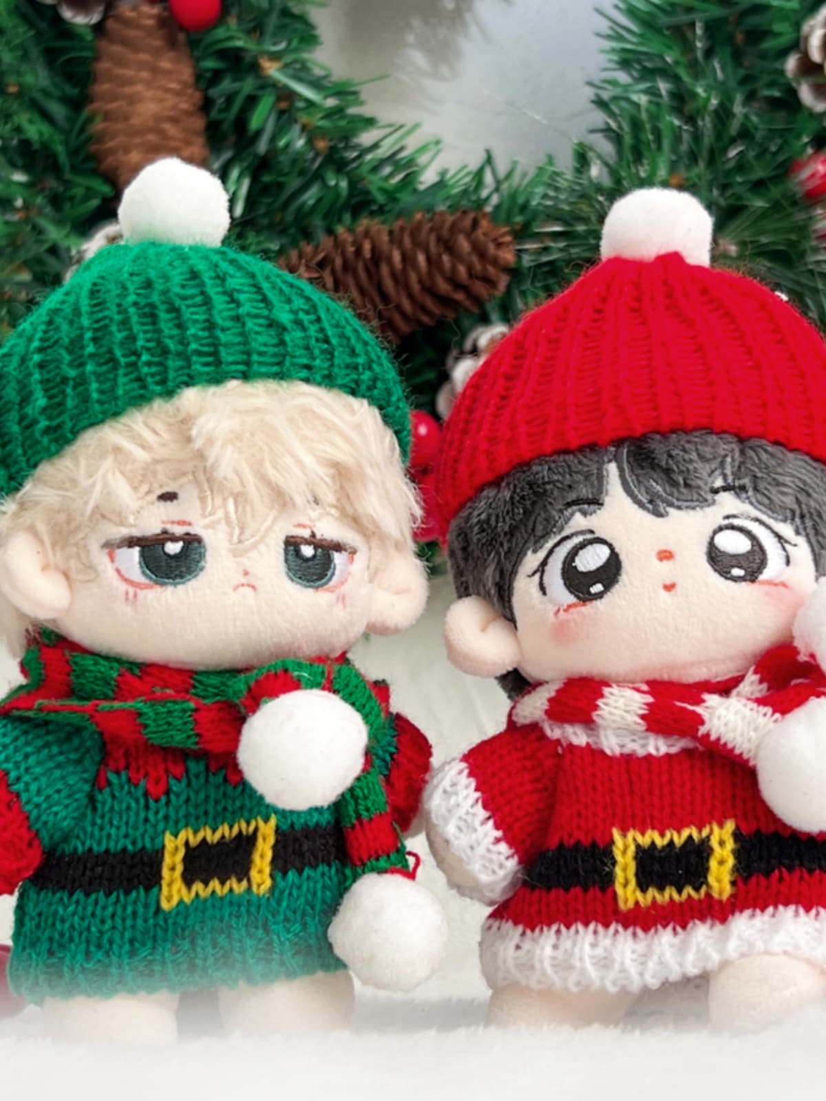 【10cm】ぬいぐるみ服　ニットサンタ服