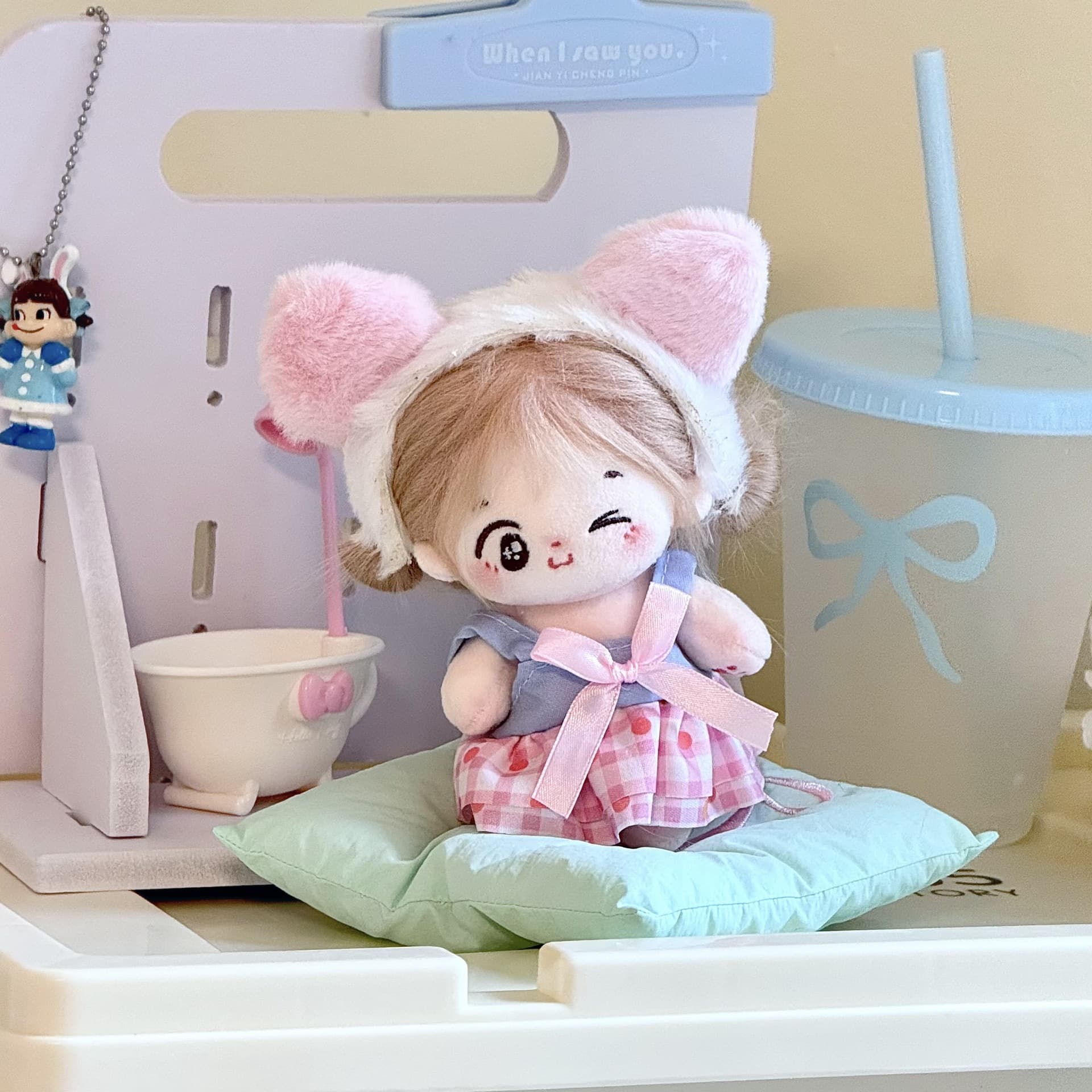 【10cm】ぬいぐるみ服 動物モチーフワンピース