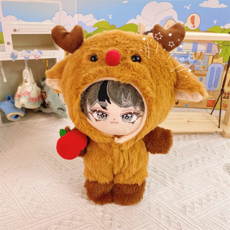 【15cm】ぬいぐるみ服 もこもこ動物きぐるみ・ぼうし