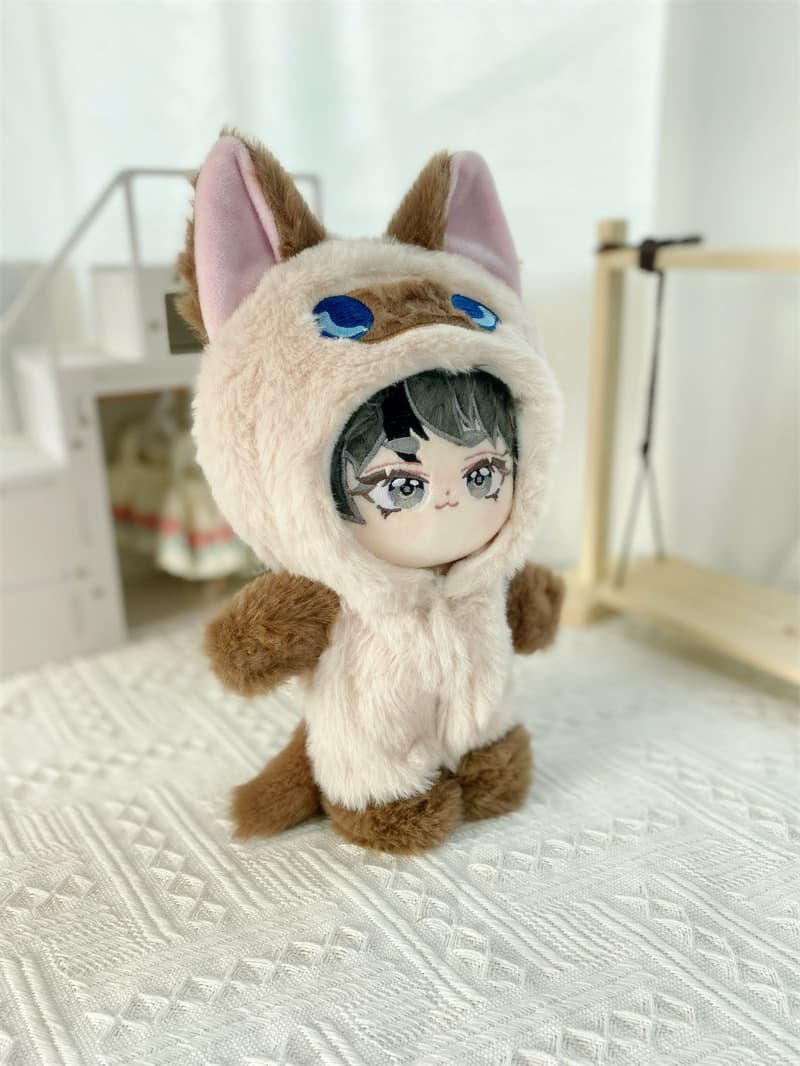 【15cm】ぬいぐるみ服 もこもこ動物きぐるみ・ぼうし