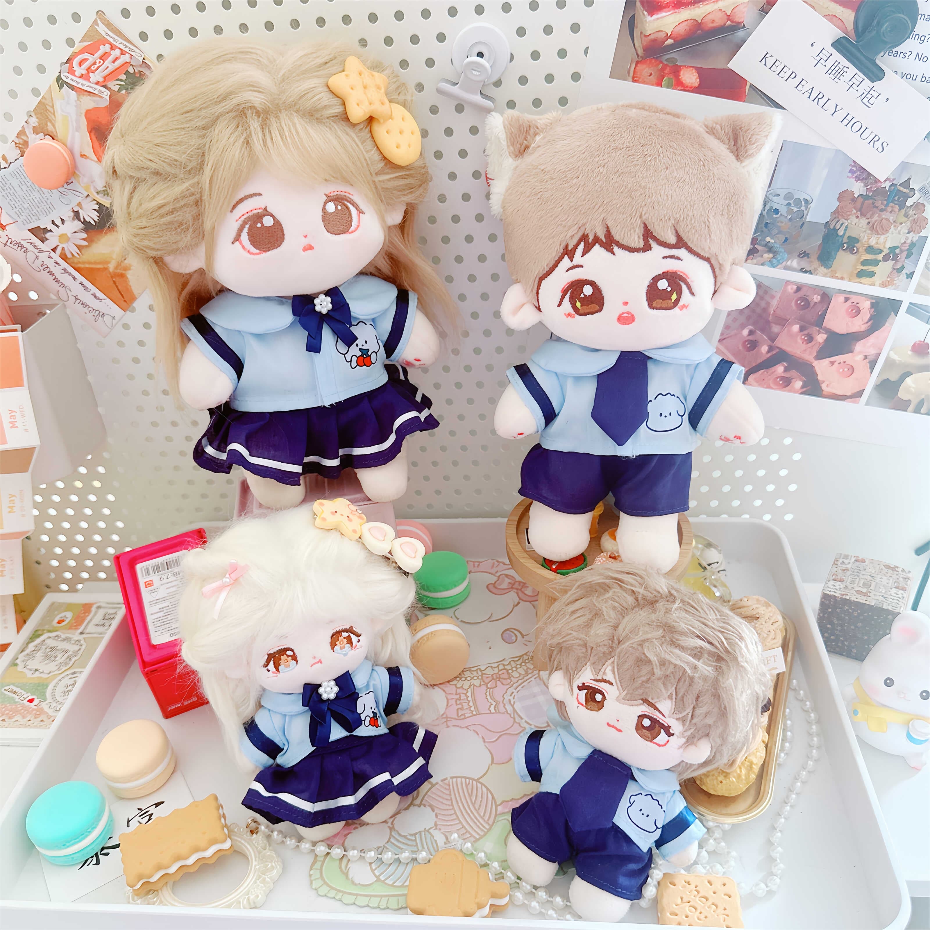 【10cm/20cm】ぬいぐるみ服 マリンカラー制服