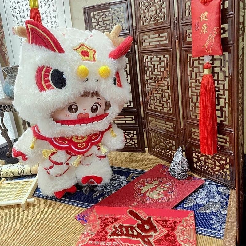 【20cm】ぬいぐるみ服 中華風獅子舞パーカー