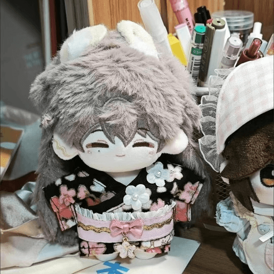 【10cm】ぬいぐるみ服 花柄浴衣・着物セット