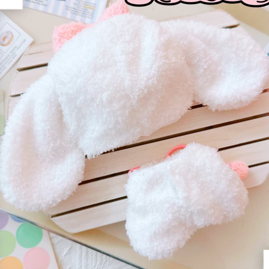 【15cm】ぬいぐるみ服 ふわもこピンキーうさぎ