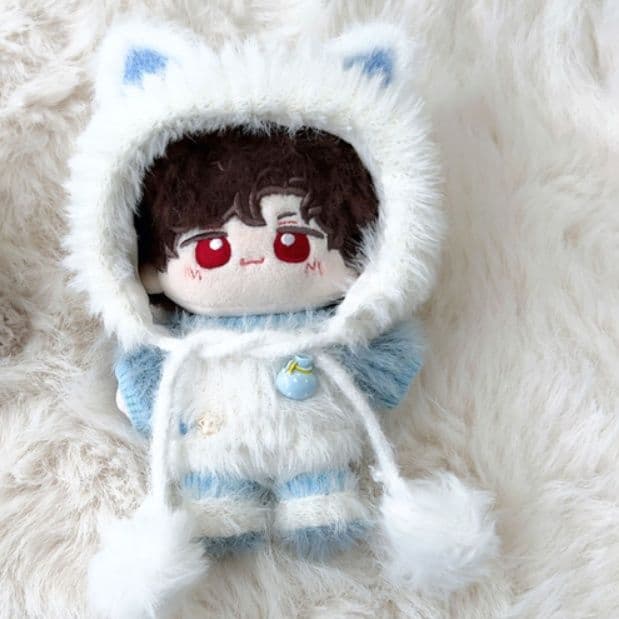 【10cm~20cm】 ぬいぐるみ服 猫耳ぬいぐるみパーカー