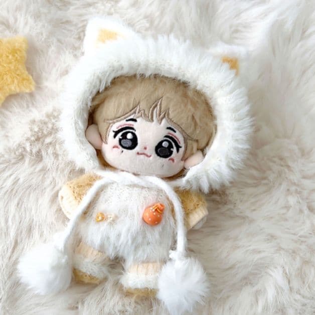 【10cm~20cm】 ぬいぐるみ服 猫耳ぬいぐるみパーカー