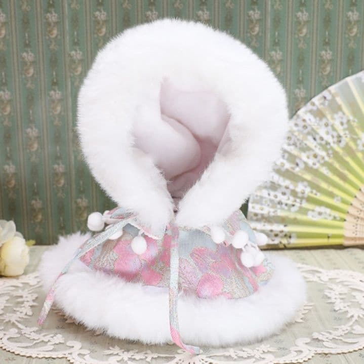 【20cm】 ぬいぐるみ服 ふわもこ姫風ケープ