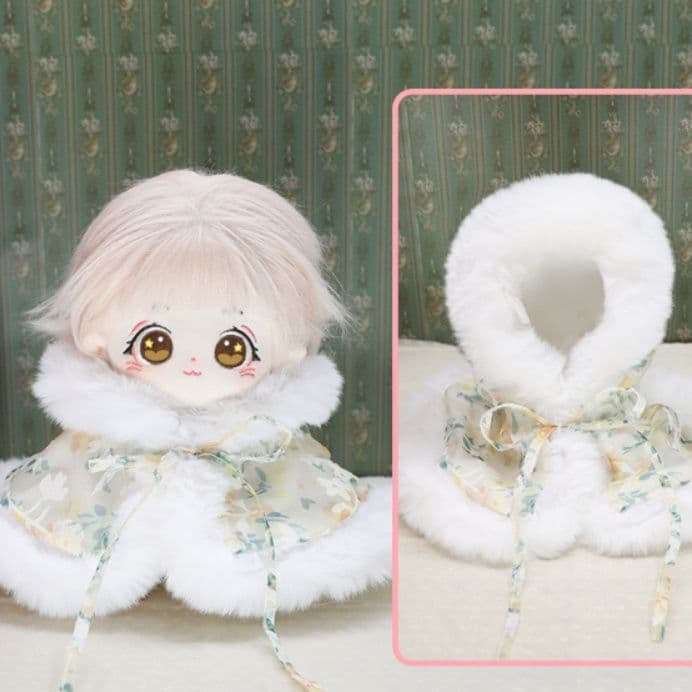 【20cm】 ぬいぐるみ服 ふわもこ姫風ケープ