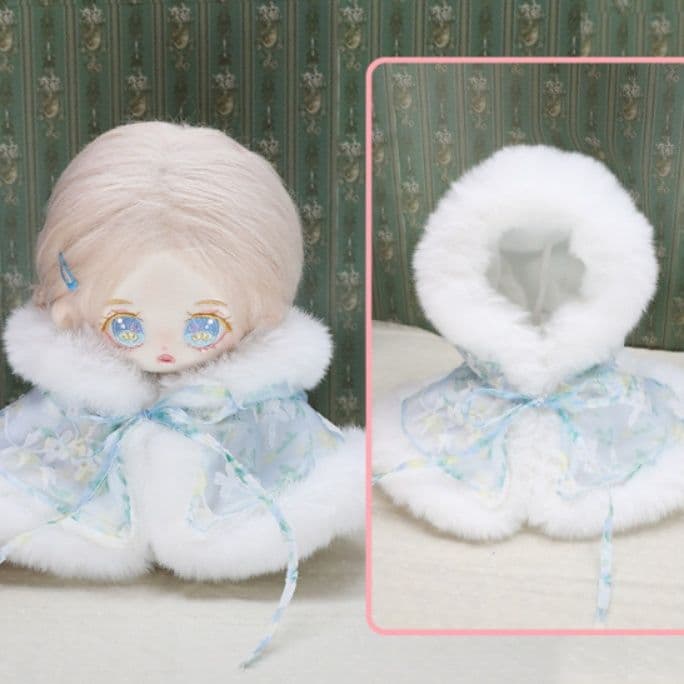【20cm】 ぬいぐるみ服 ふわもこ姫風ケープ