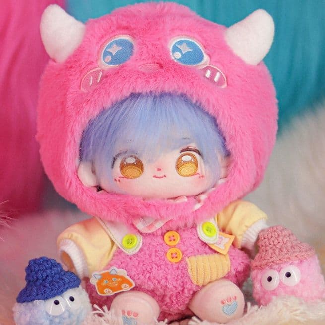 【20cm】ぬいぐるみ服 もこもこ怪獣着ぐるみサロペット