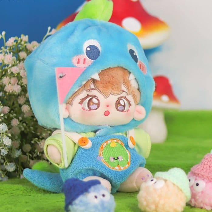 【20cm】ぬいぐるみ服 もこもこ怪獣着ぐるみサロペット