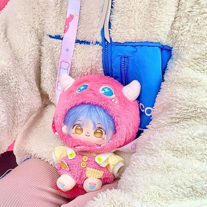 【20cm】ぬいぐるみ服 もこもこ怪獣着ぐるみサロペット