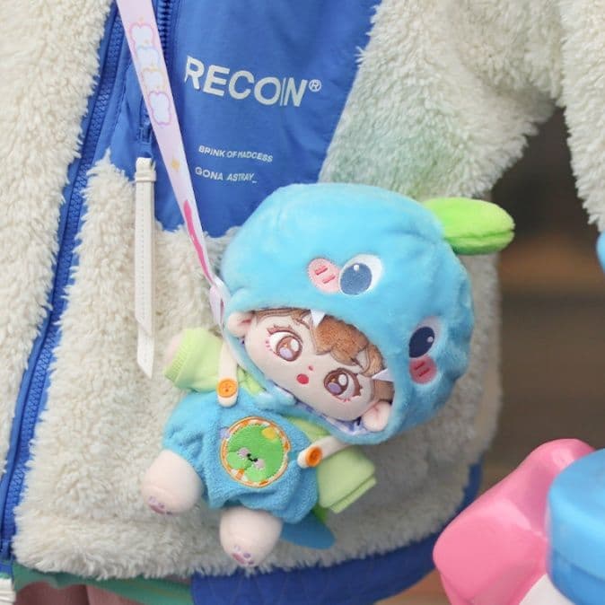 【20cm】ぬいぐるみ服 もこもこ怪獣着ぐるみサロペット