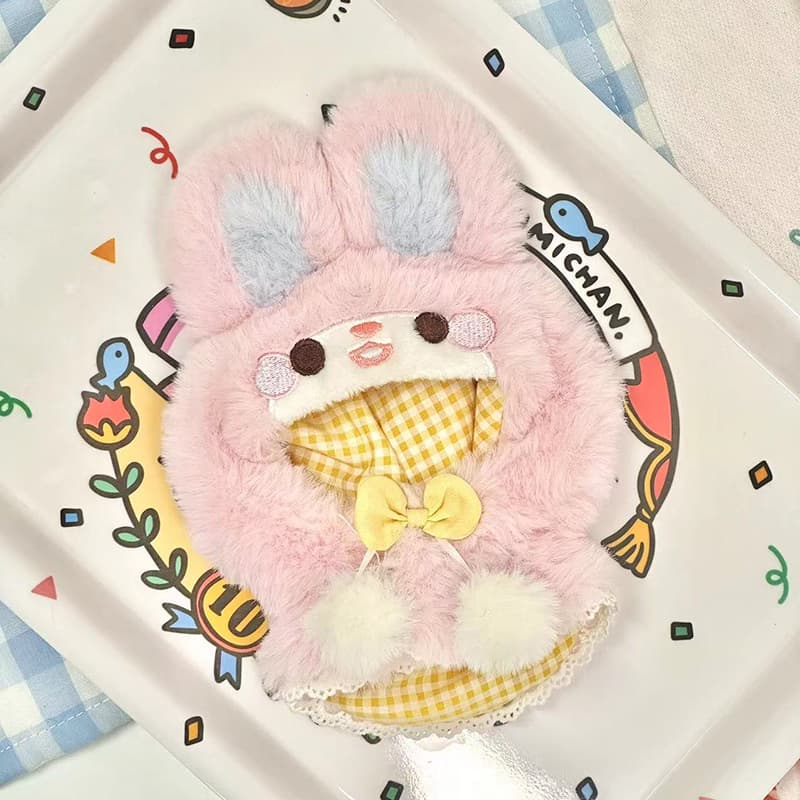 【10cm/20cm】ぬいぐるみ服 もこふわ動物ポンチョ