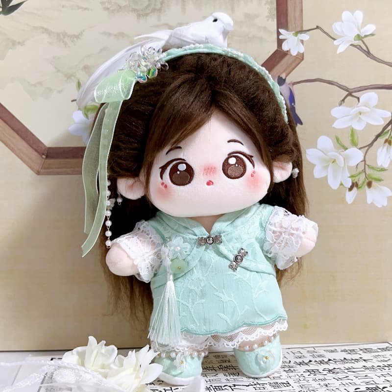 【20cm】ぬいぐるみ服 鳥と花飾りの春風チャイナ服
