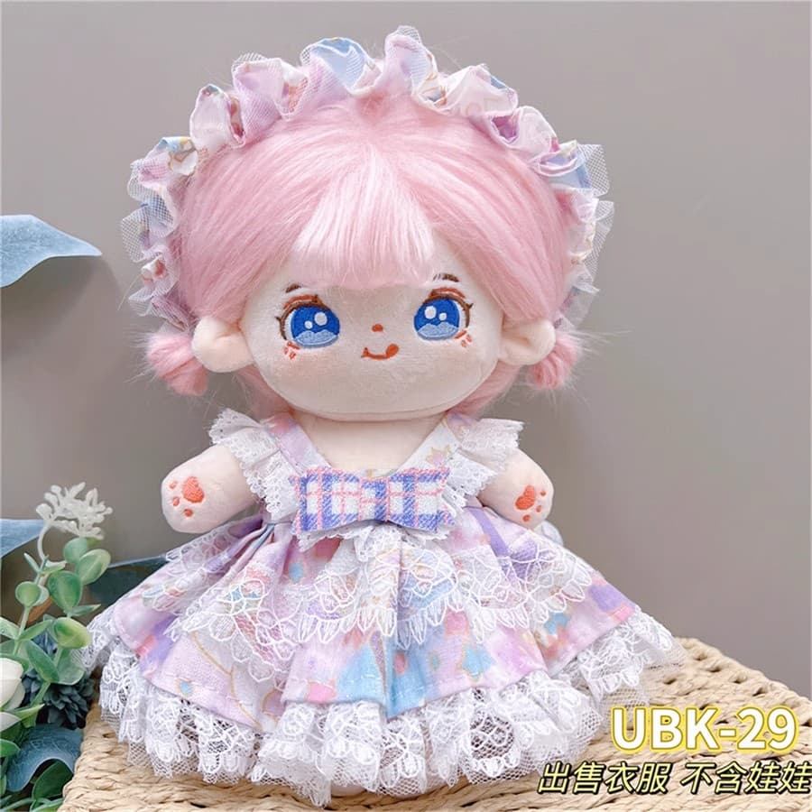 【20cm】ぬいぐるみ服 フリルワンピース全18種