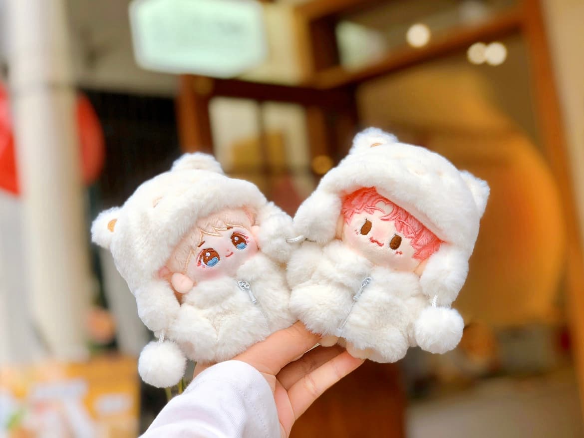 【10cm/15cm】 ぬいぐるみ服 もこもこクマさん着ぐるみコート