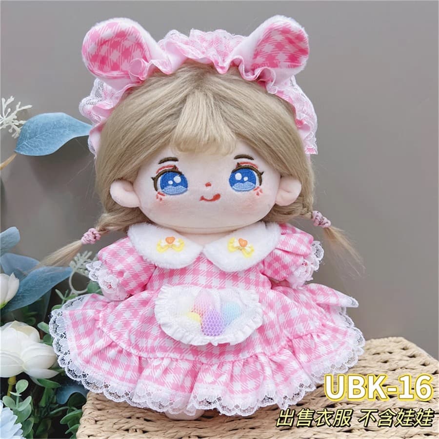 【20cm】ぬいぐるみ服 フリルワンピース全18種