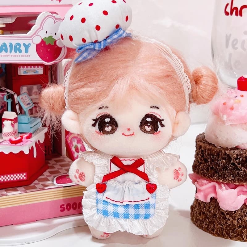 【10cm】ぬいぐるみ服 パティシエエプロンワンピース