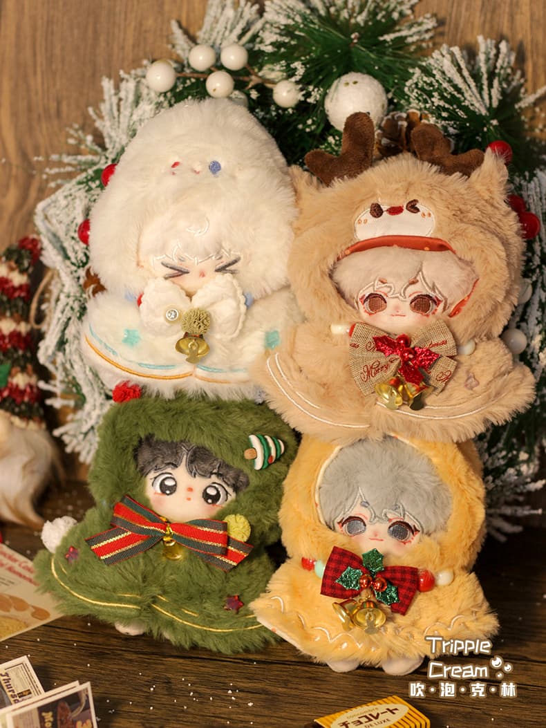 【10cm】 冬の贈り物 クリスマスぬいぐるみ服