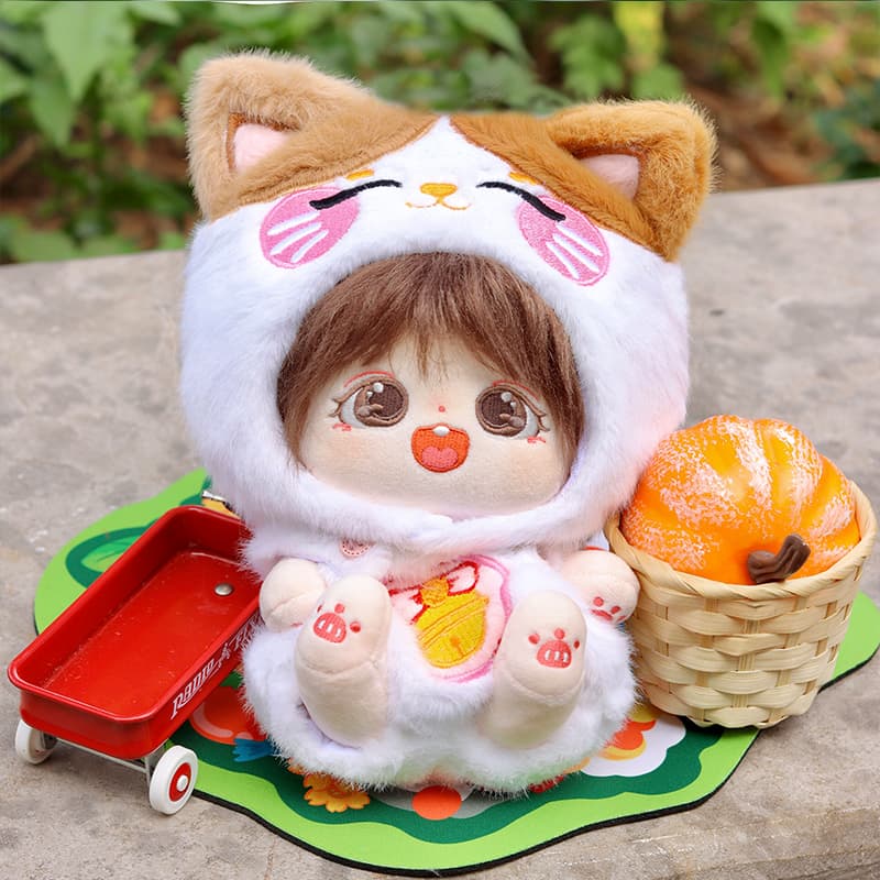 【20cm】ぬいぐるみ服 もふもふ猫ちゃん着ぐるみ