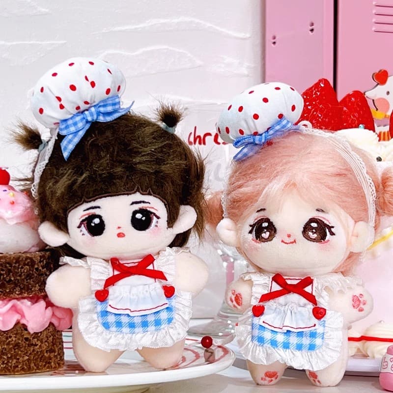 【10cm】ぬいぐるみ服 パティシエエプロンワンピース
